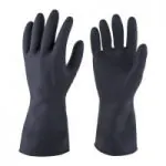 Guantes De Goma  negro