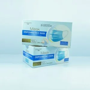 Mascarillas desechables  3 pliegues 50 Unidades