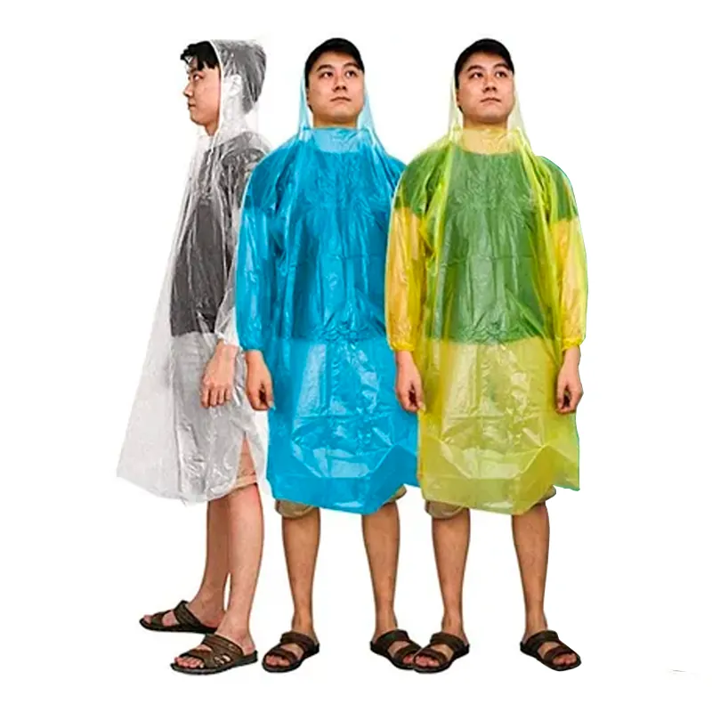Ponchos Desechables Amarillo, Celeste,Trasnparente