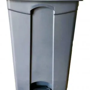 Basurero Gris con Tapa y Pedal 80L